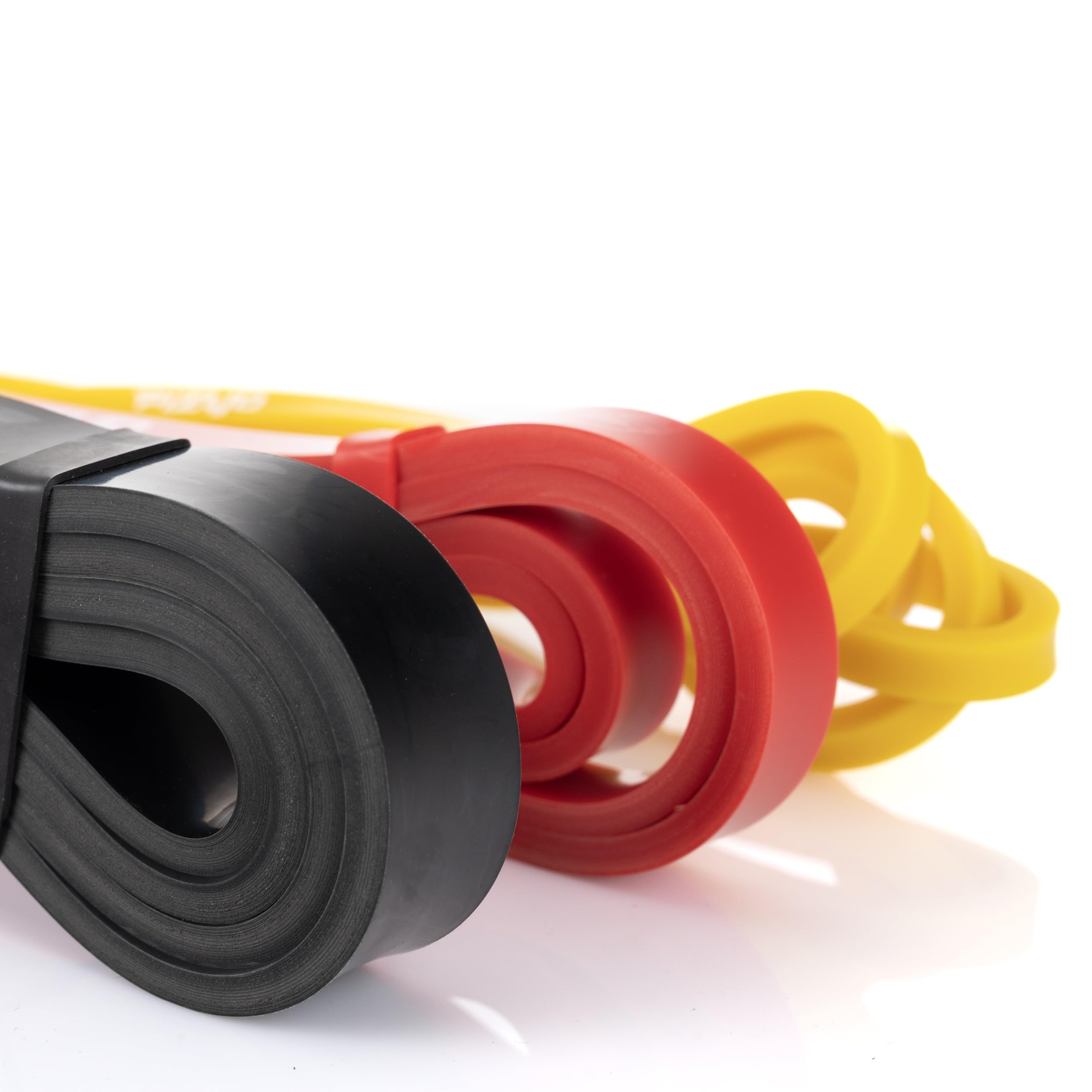 Fizyo Power Band – Zestaw 3 Taśm Oporowych, 3 Poziomy Oporu, Do Podciągania i Treningu Siłowego, Jogi, Pilatesu, Elastyczne