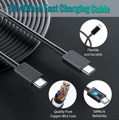 Miniatura 7 de Paquete de 2 cargadores rápidos de 45 W para Samsung tipo C USB-C para Samsung Galaxy S24 Plus, Galaxy S24 Ultra, Galaxy S23 Ultra, Galaxy S25+,