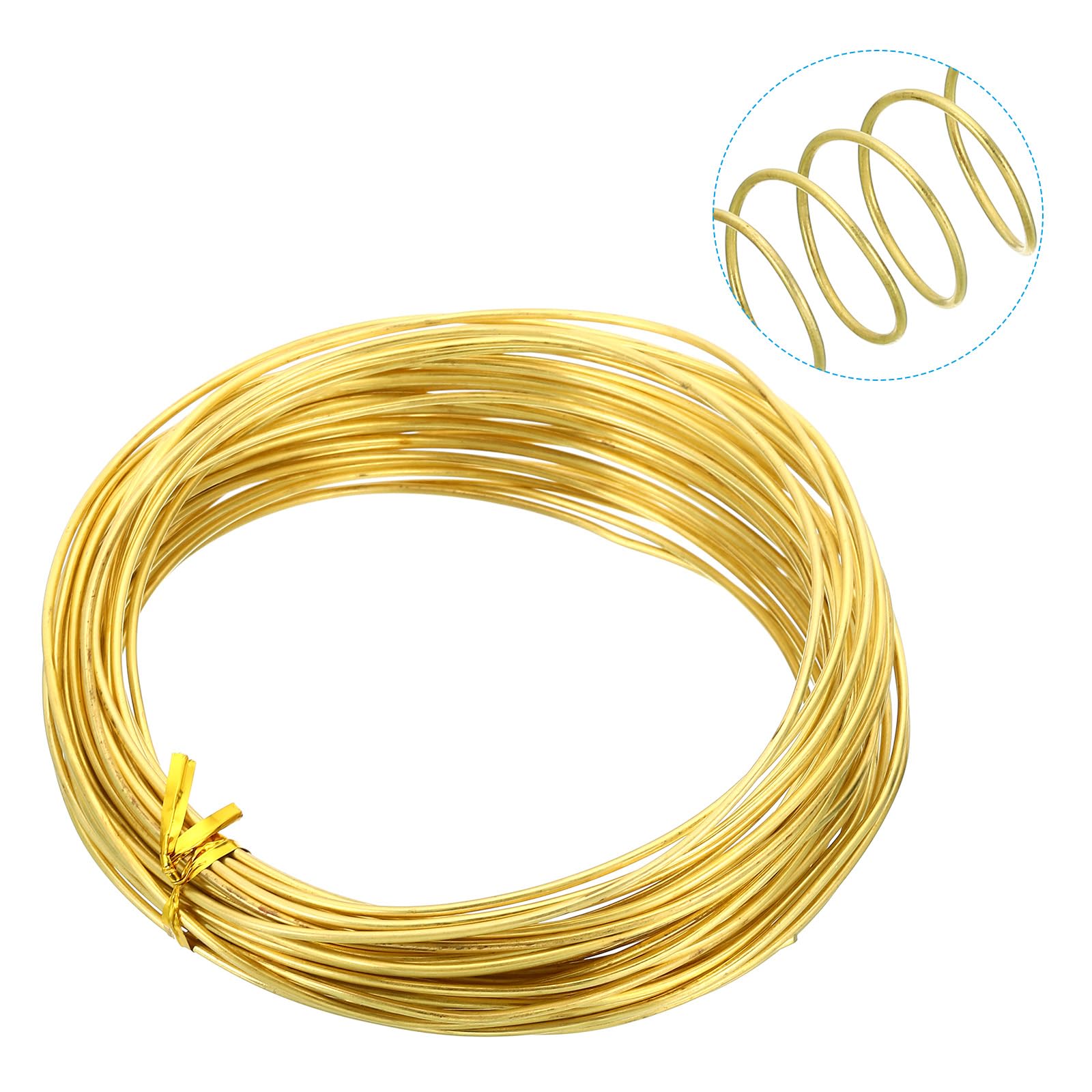 BENECREAT 6 M Fil De Lunette Plat En Laiton Bande De Laiton Plate Or 5mm De Large Fil De Bijoux En Fil Artisanal Plat Pour La Fabrication De Bijoux Emballage De Pierres