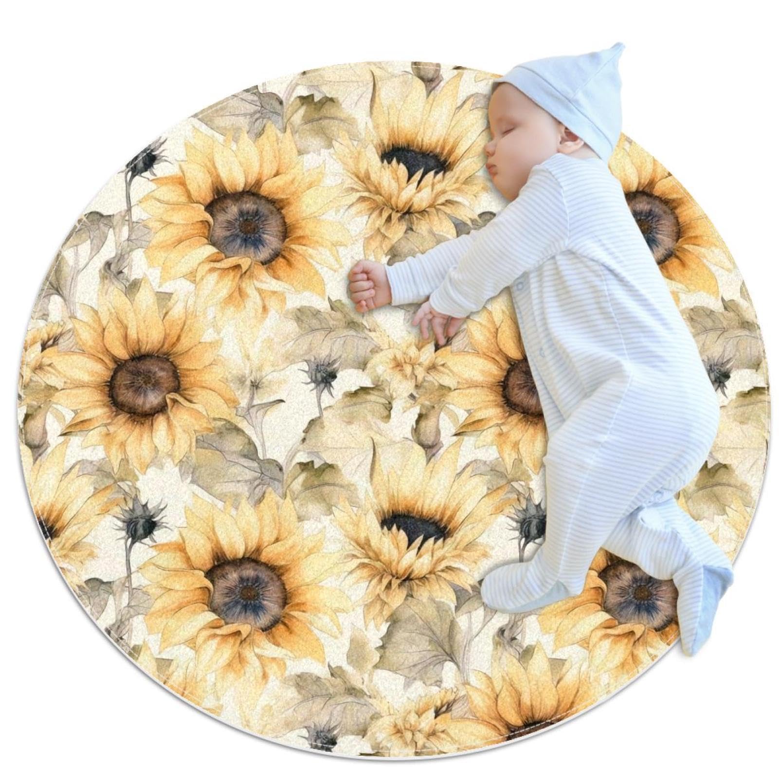 Tapis de salle de bain rond antidérapant pour éviter les glissades dans la chambre enfant