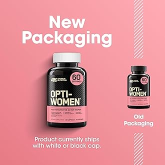 Optimum Nutrition (ON) Opti-Women, Vitamin C, Zinc and D for Immune Support Women's Daily Multivitamin Supplement Capsules with 23 Vitamins & Minerals/ 600 Mcgs Folic Acid/ 18 Mgs Iron - 120 Capsules