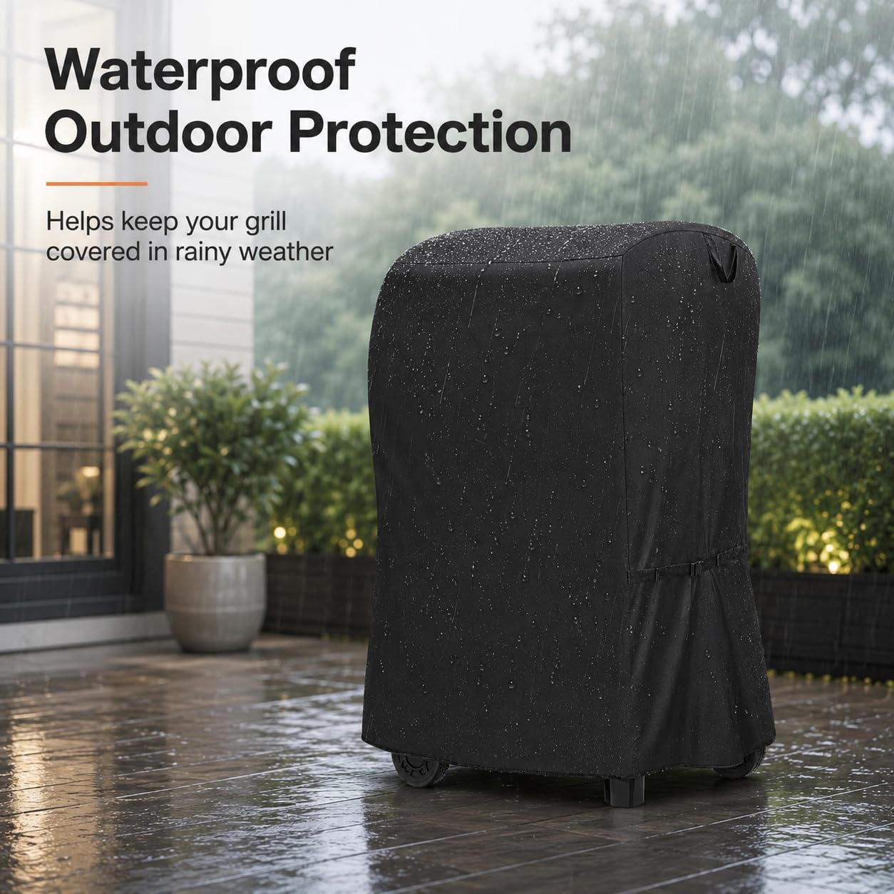 Copertura Barbecue Esterno per Everdure eChurrasco 2010-2019,Tessuto Oxford 210D Impermeabile Resistente UV Polvere Neve Vento Facile da Pulire