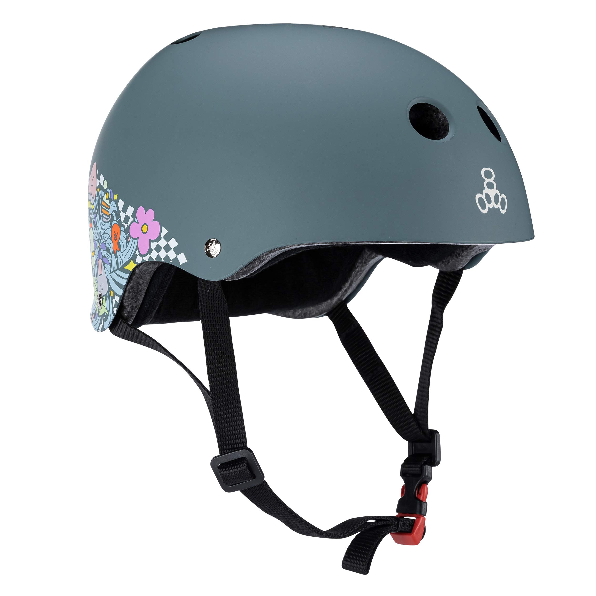 Triple Eight Certified Sweatsaver Helmet for Skateboarding, BMX, Roller Derby, Roller Skating, Inline Skating, Scooter and Bike