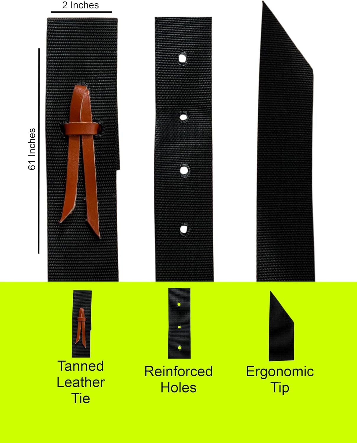 Nylon Girth Whip Heavy Duty Strap for Attaching Girth to Saddle - for Western Riding and Horseback Riding,Tie Strap, Latigo for Western Saddle.