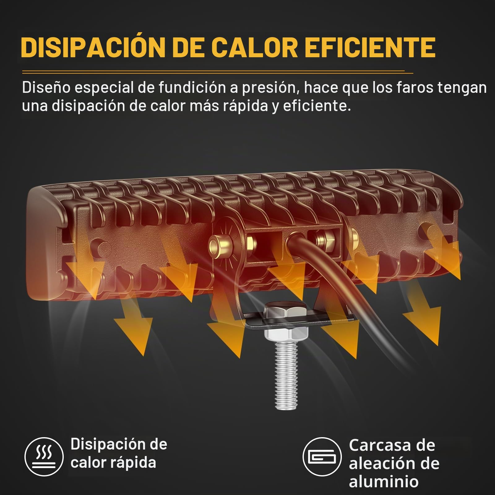 SKYWORLD 4PCS Faros de Trabajo LED, 6 pulgadas 15cm 24W Lámpara trabajo led 12V 24V Focos Led Tractor Impermeable Luz de Niebla para Off road Camión Coche ATV SUV 4x4, 6000K Blanco faros antiniebla
