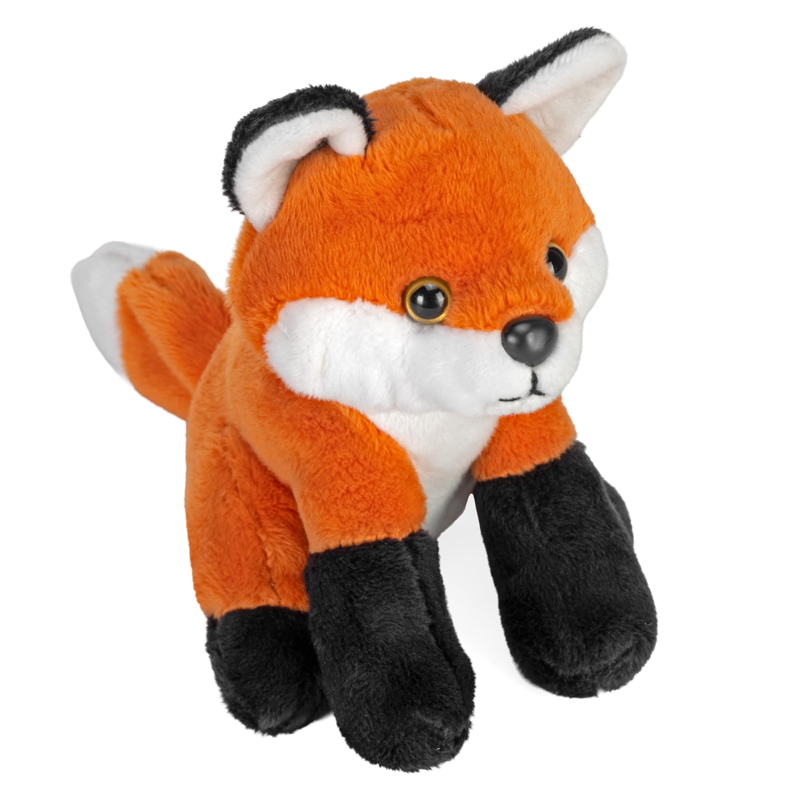 Wild Republic Pocketkins Eco Red Fox, Stuffed Animal, 5 Inches, Plush Toy, Made from Recycled Materials, Eco Friendly