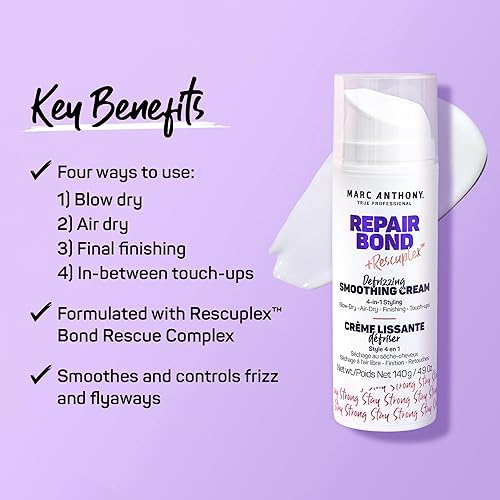 Miniatura 3 de Marc Anthony Crema antiencrespamiento para el cabello - Suaviza, fortalece y añade brillo