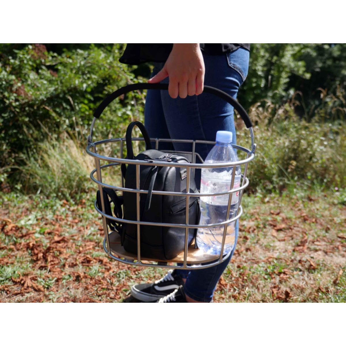 Hapo-G - Panier Avant vélo 21.5L - Ultra léger en Aluminium - Fixation Rapide DMTS - Amovible & Compatible VAE