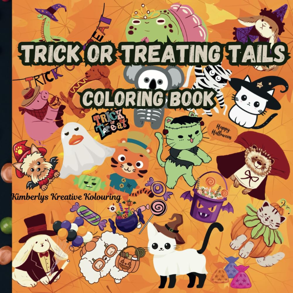 Trick-or-Treating Tails: Halloween fun with cute costumed animals.