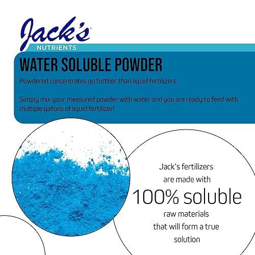 Miniatura 6 de Jack's Classic Nutrients 10-30-20 Bloom Fertilizante soluble en agua para el crecimiento de raíces y el desarrollo de frutas en programas de