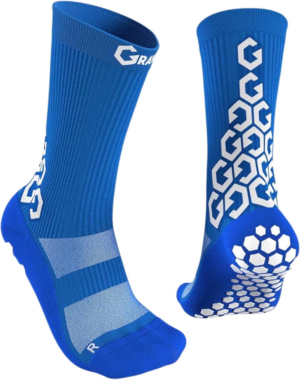 SENDA Gravity Pro Grip Socks with Non-Slip Technology, Soccer, Running, Basketball, Unisex, Crew Length