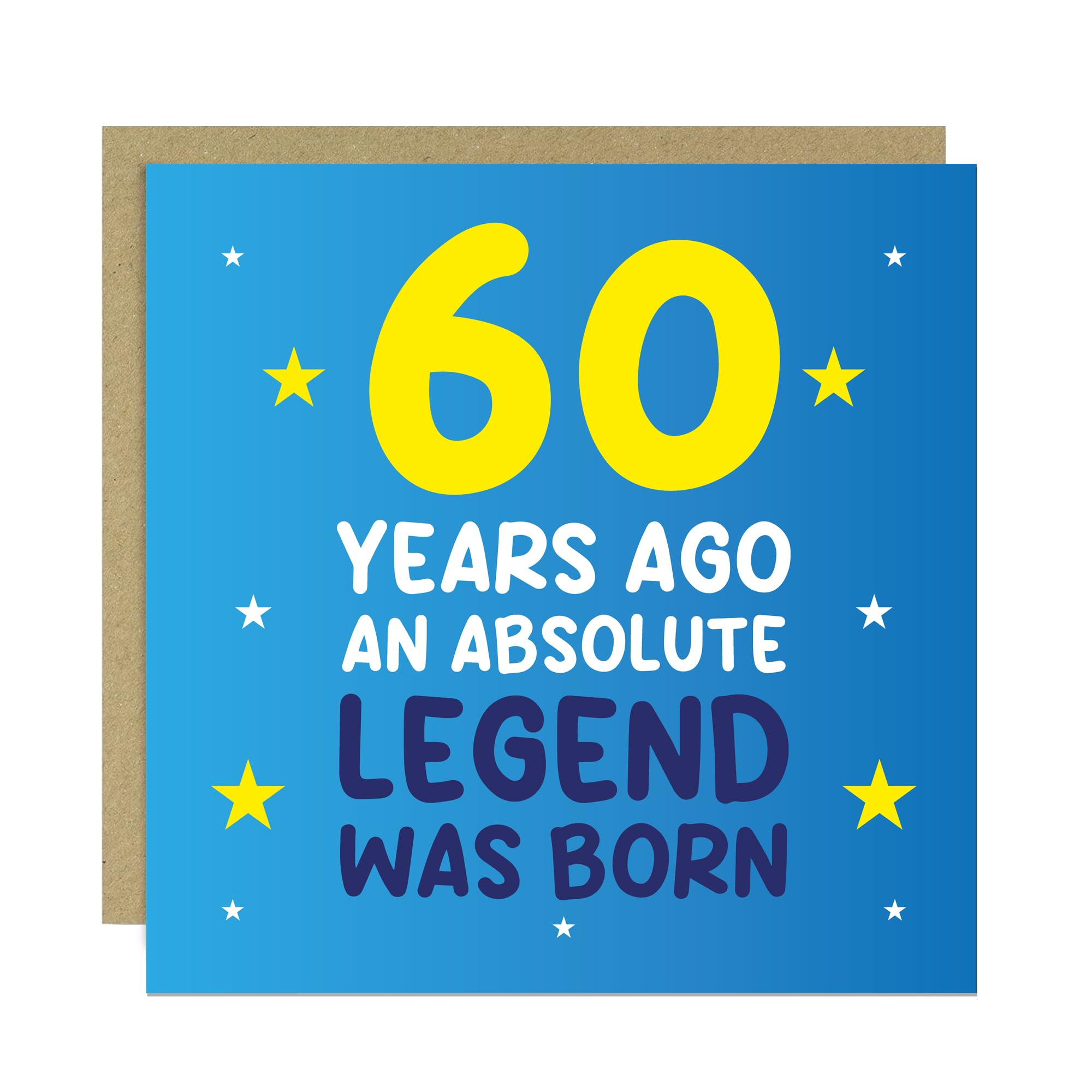 RED OCEAN 60th Birthday Card for Him Funny Card For 60 Year Old Men Dad Uncle Grandad Milestone 60th Birthday Card for Him With Kraft Envelope