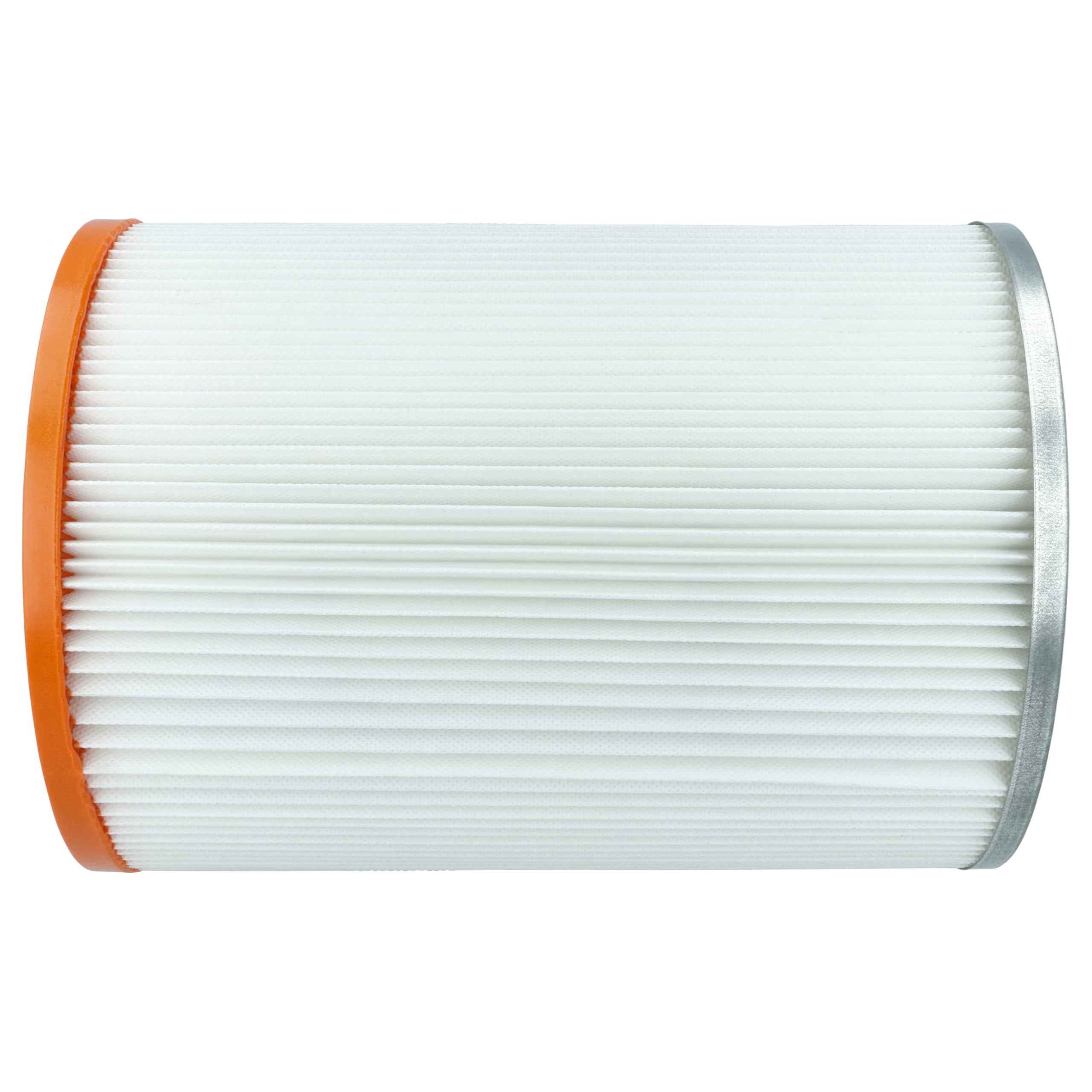 vhbw 5x Faltenfilter kompatibel mit Nilfisk-Alto Turbo M2 | D2, M2 S-FA, M2 L, D R 637, D/X-B1, D-B1 Staubsauger - Patronenfilter Orange Weiß