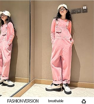 1/12サイズ サルエルオーバーオール 綿レースピンク 1/12サイズ サルエルオーバーオール 綿レースピンク