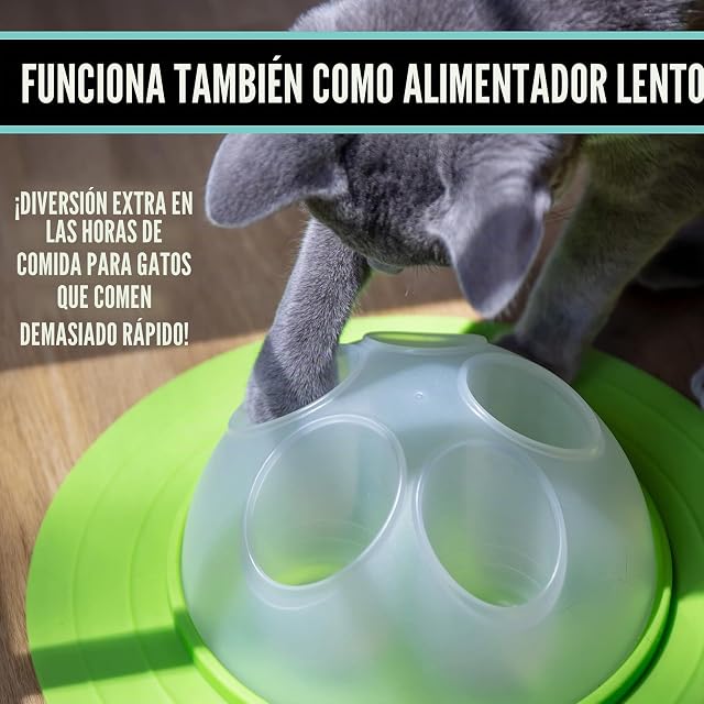 Foto 7 de 8 de Franklin Pet Supply - Cuenco Interactivo para Gatos, Comedero Lento para Rascar y Juguete para Alimentación…