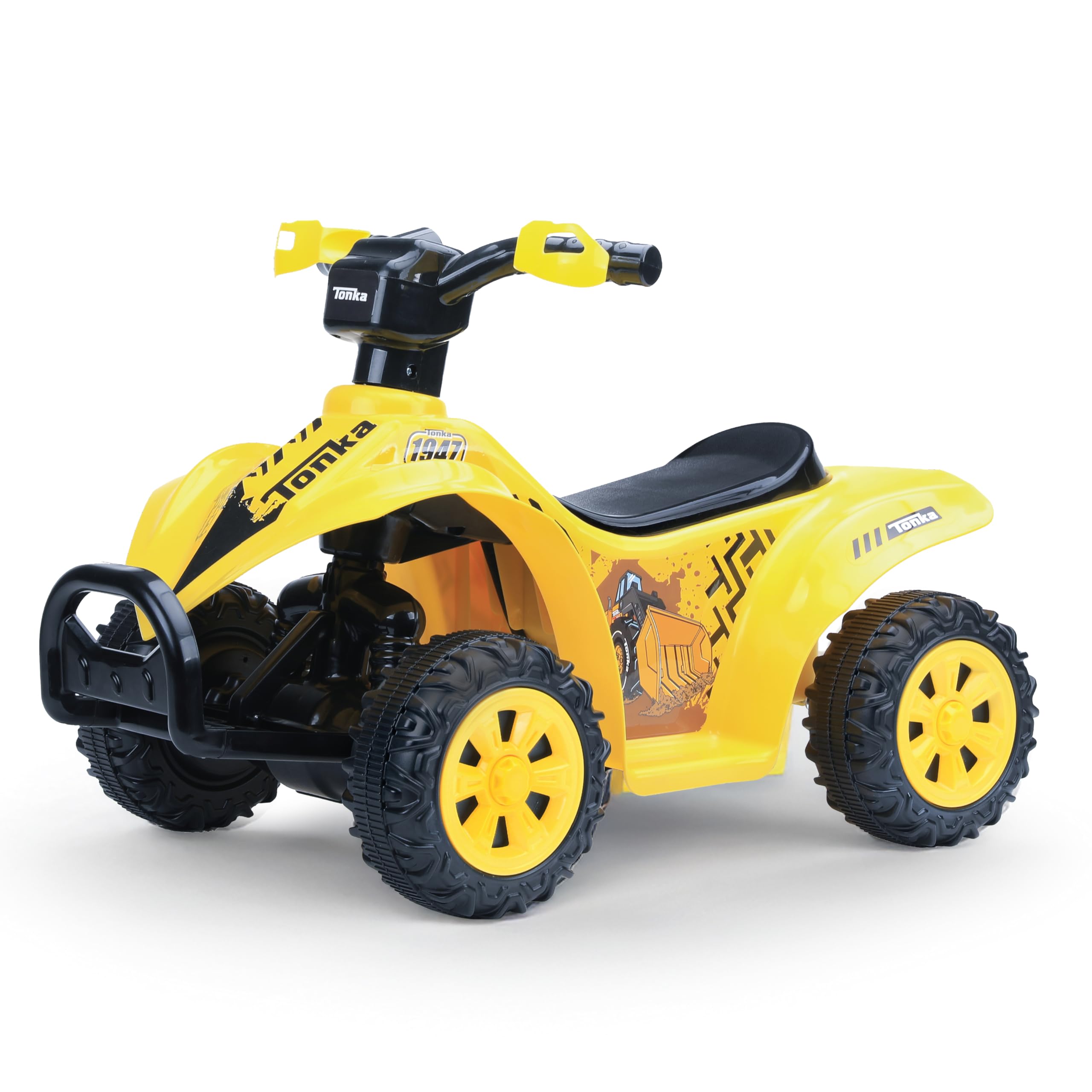 Tonka - 6V ATV Quad for Kids, Powerful and Safe Ride-On Toy with Rechargeable Battery, Forward and Reverse Driving, Max Weight Capacity of 55 LBS, Ages 2-3 Years