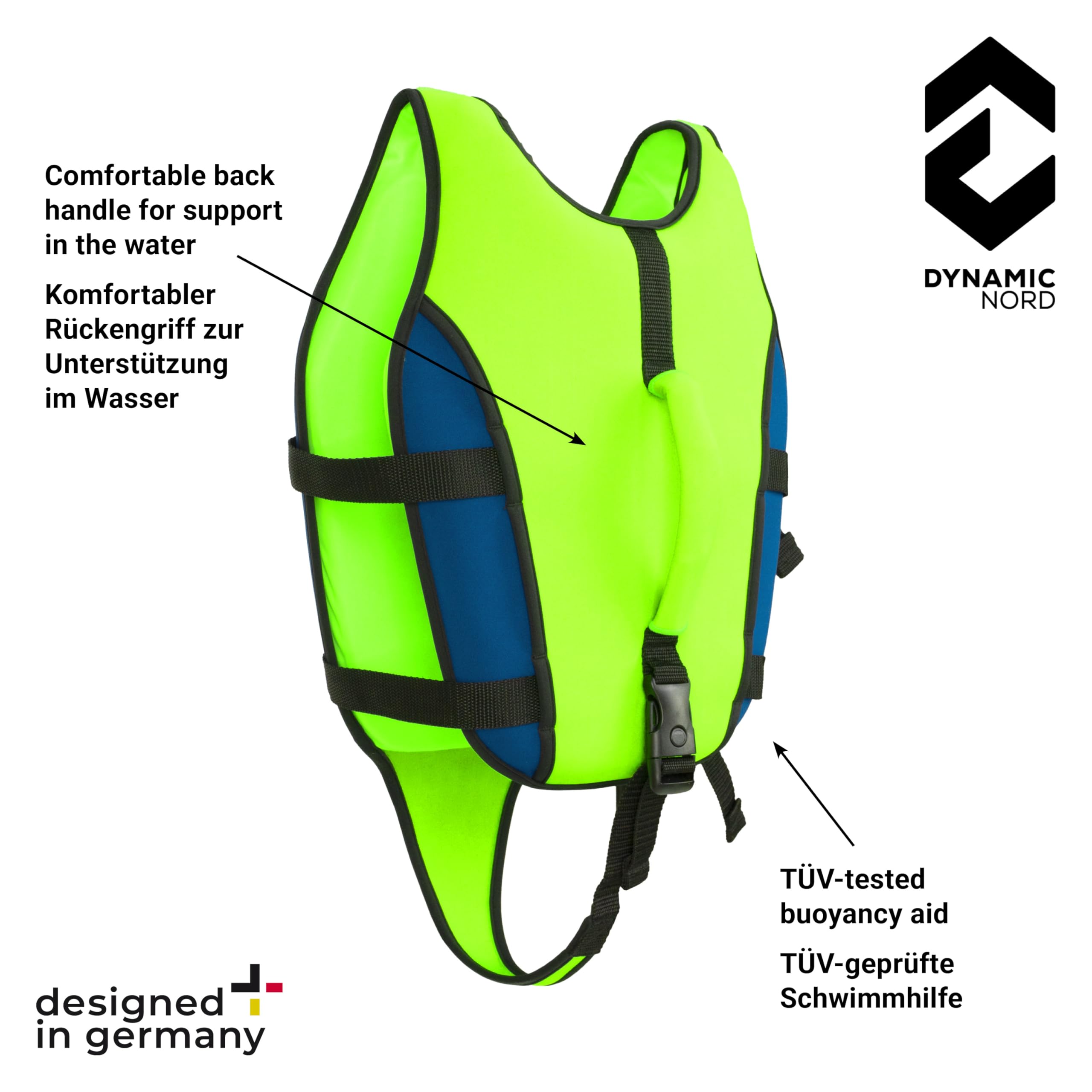 Chaleco de Natación Premium para niños - Diseñado en Alemania - Ayuda de natación de 15-19 kg y 19-30 kg, Ayuda de flotabilidad, Chaleco de flotabilidad, Swim Vest