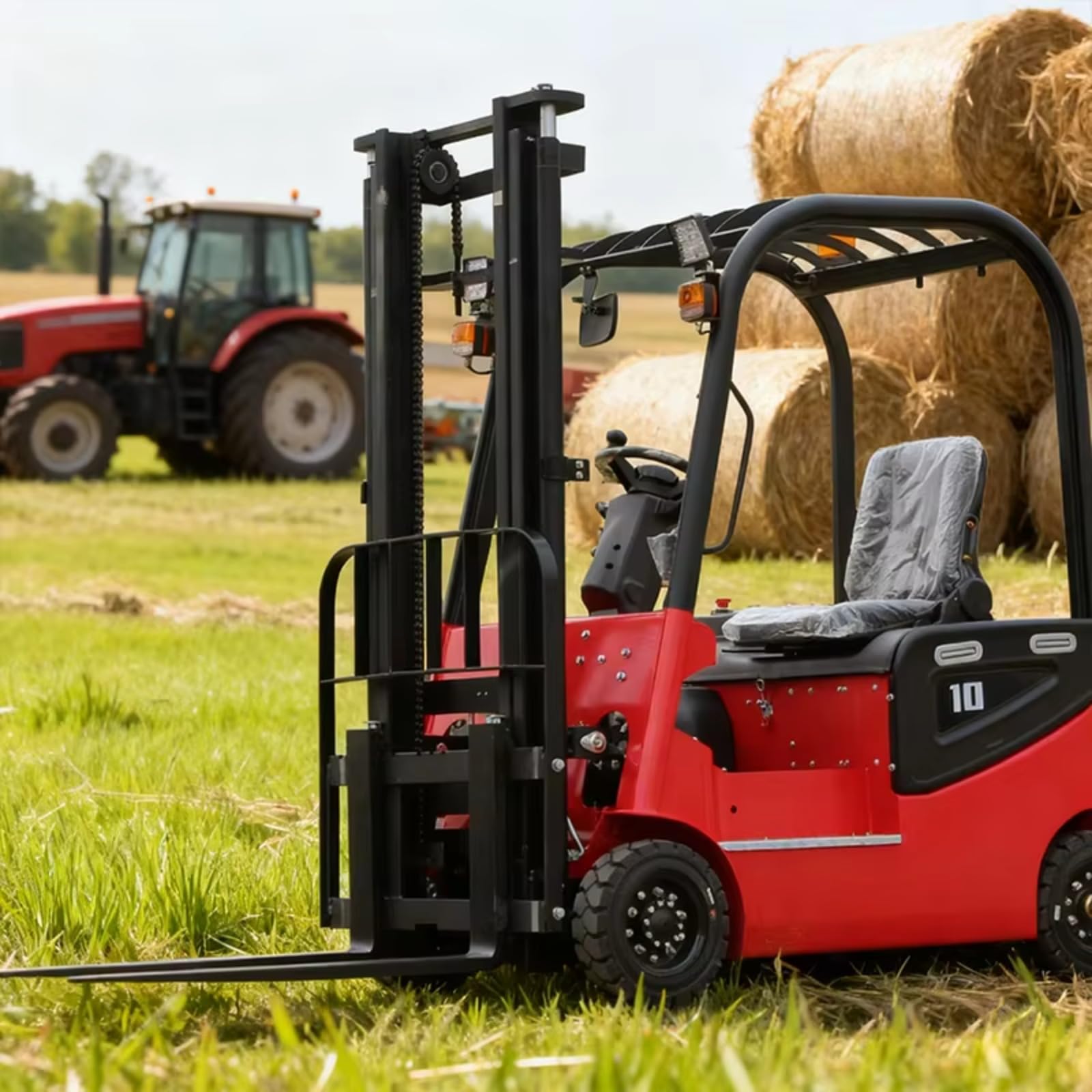 Elektryczny wózek widłowy o udźwigu 1,496.9 kg, zasilany bateryjnie wózek widłowy do magazynu, elektryczny podnośnik paletowy, sprzęt do transportu materiałów, kompaktowy wózek z przeciwwagą z