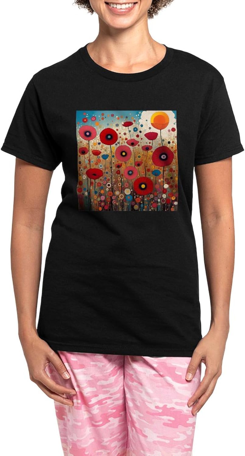 CafePress Tall Poppies Pajamas Womens Novelty PJ Sleepwear