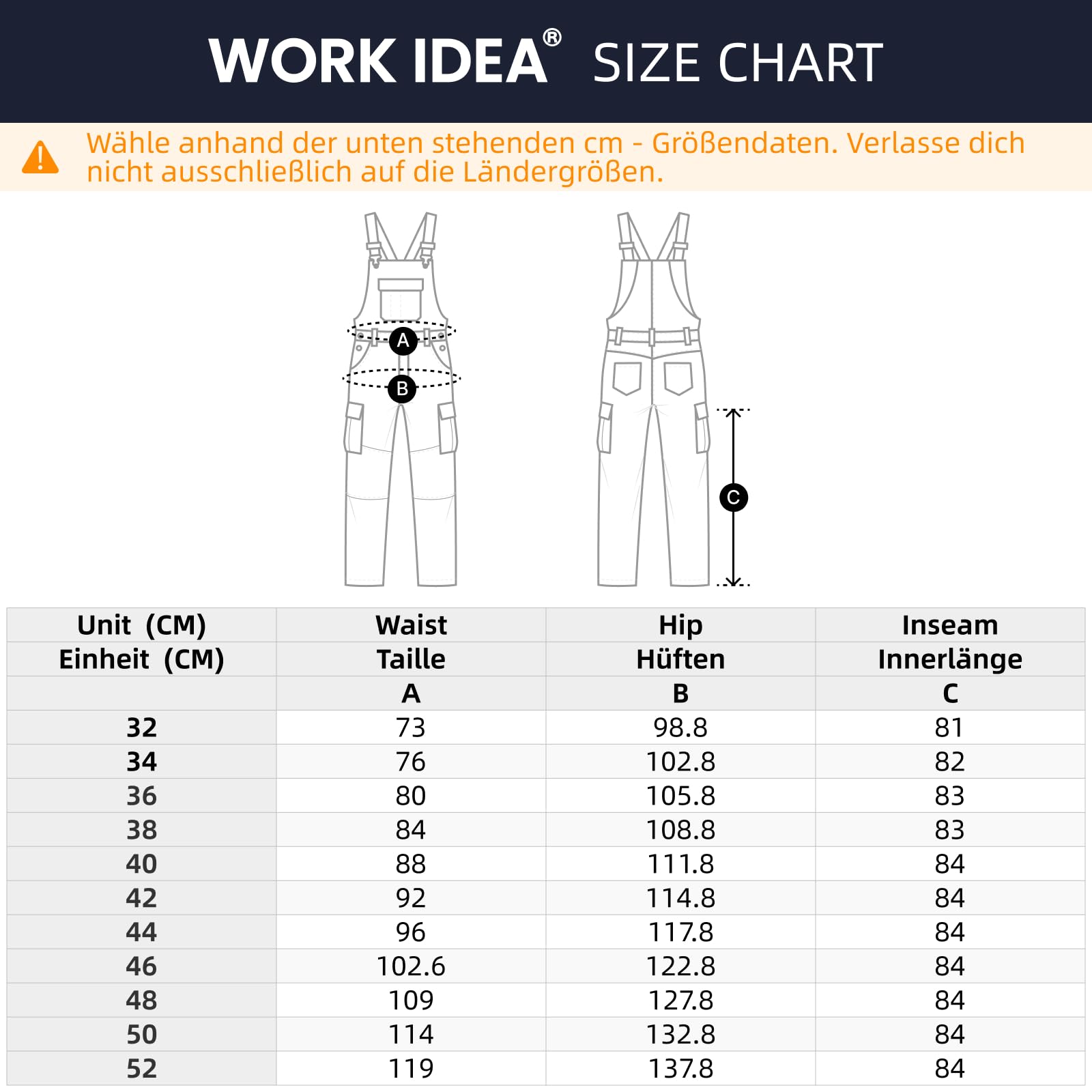 WORK IDEA Damen-Arbeitslatzhose mit guter Dehnbarkeit, vielen Taschen und teilweiser Verwendung von Cordura-Gewebe für erhöhte Abriebfestigkeit, geeignet für Verschiedene Arbeitsumgebungen