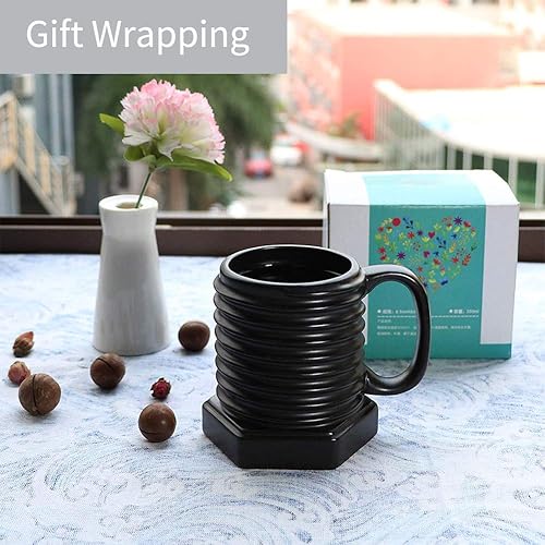 Miniatura 5 de Taza de cerámica 3D para café negro, taza de porcelana atractiva para el día de regalo, taza de tripulación duradera para hombre, padre, padre,