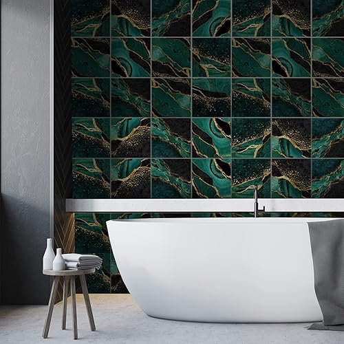 Miniatura 8 de 12 calcomanías mate para azulejos de pared, despegar y pegar, calcomanías de vinilo autoadhesivas para azulejos, adhesivo de PVC antideslizante para