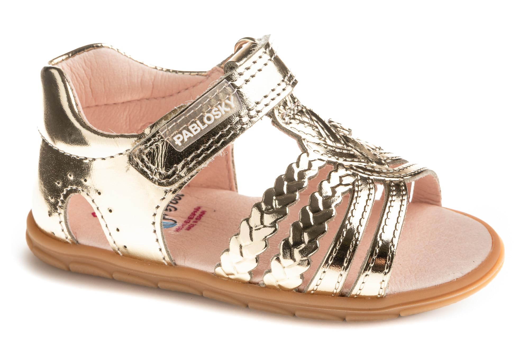 Pablosky Damen Gold Baby-Mädchen Zig 066780 Sandale, 25 Eu Weit
