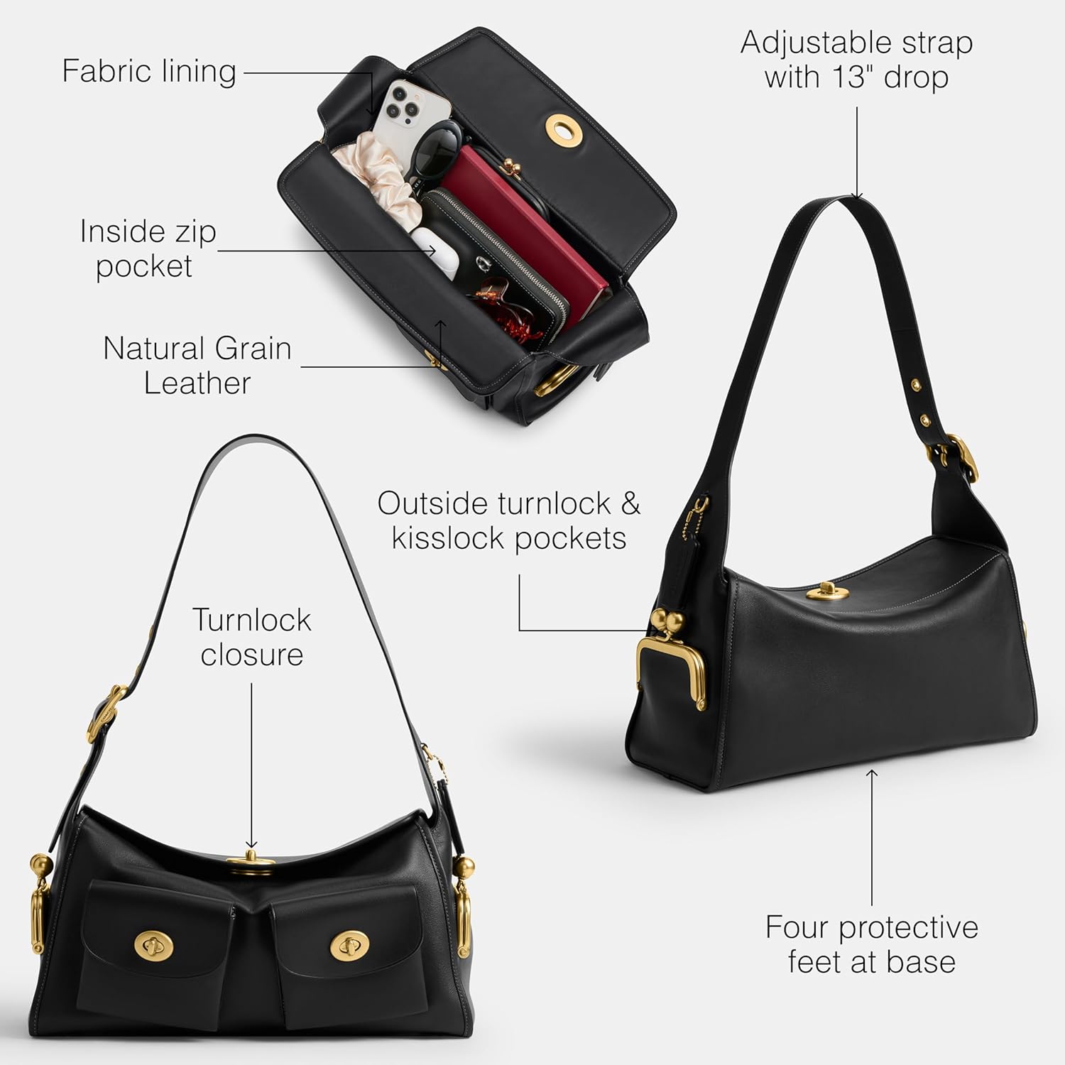 COACH Turnlock Haversack Bag