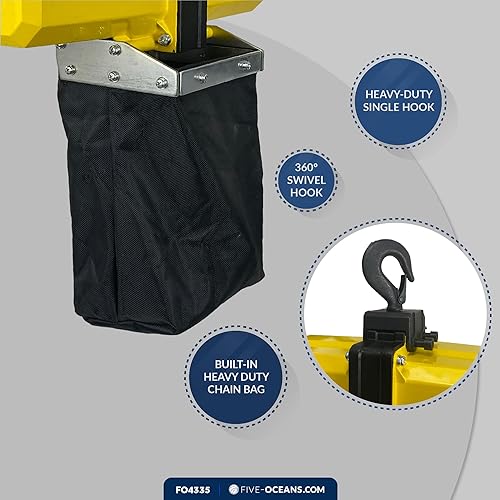 Miniatura 5 de Five Oceans FO4335 1100 libras  1,102.3 lbs polipasto de cadena eléctrico monofásico grúa de techo de garaje montaje de gancho con control remoto de