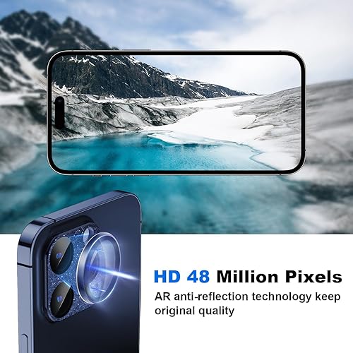 Miniatura 2 de Mansoorr Protector de lente de cámara para iPhone 15 ProiPhone 15 Pro Max, protección contra caídas y cobertura completa Protector de pantalla de
