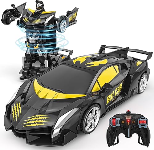 Miniatura 10 de BLUEJAY Transform Rc Cars para niños 4-7 8-12, Auto de control remoto 2.4Ghz escala 1:18 Robot transformador, Deformación con un botón Rotación 360°