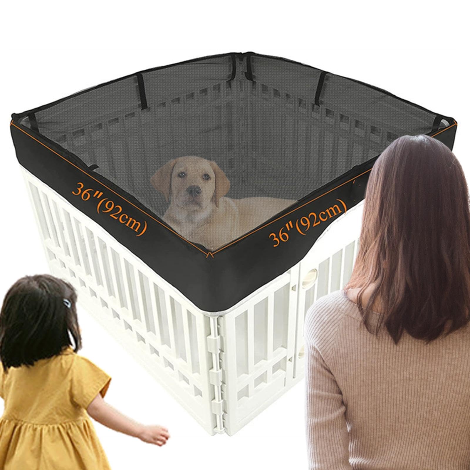 perfk Copertura per Box per Cani, Copertura Superiore Universale Resistente e Impermeabile per Cani Resistente al Sole per Box per Cani in Metallo, 36 Pollici