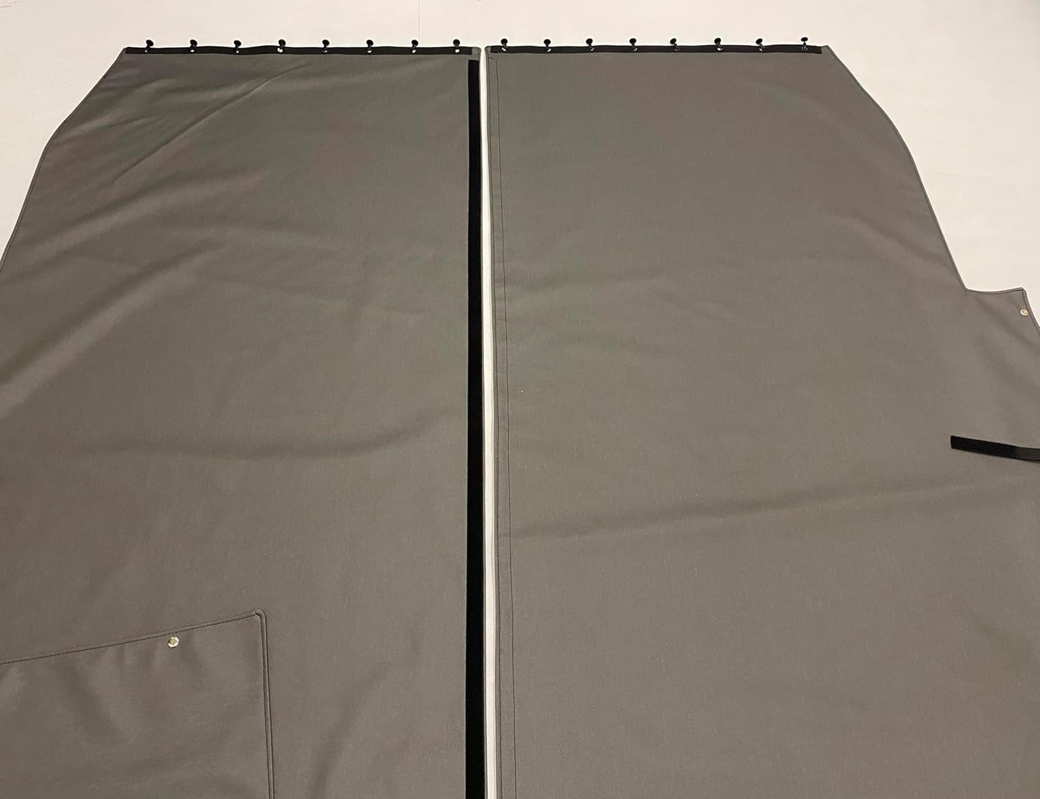 Sleeper Curtain Compatible with Freightliner Classic FLD FLD 120/132-Interior Bunk Curtains Faux Leather with Velour Lining- Privacy Truck Curtains for High Roof (Graphite)