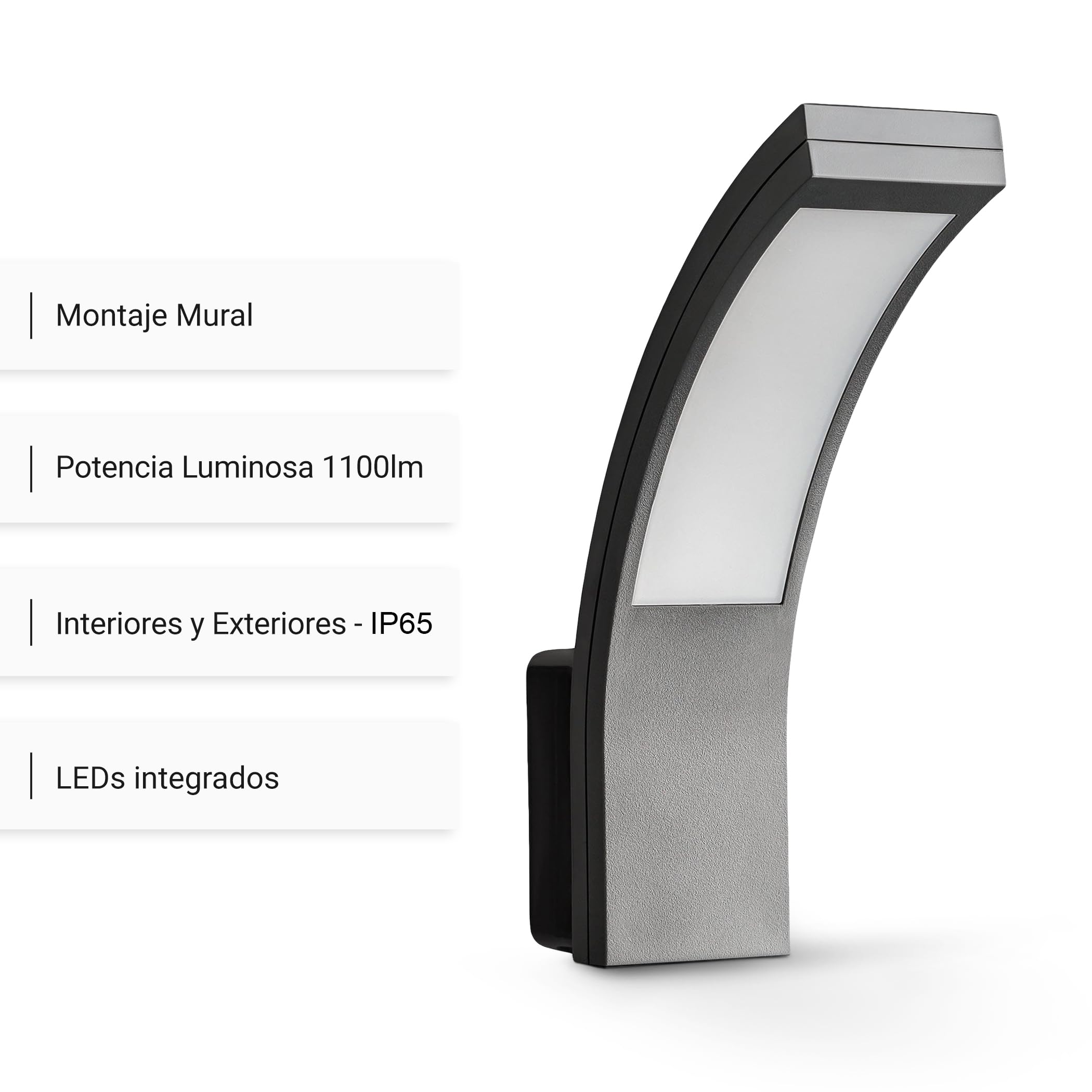 SEBSON LED Lampara Exterior 2 Piezas, Aplique Pared IP65 Antracita