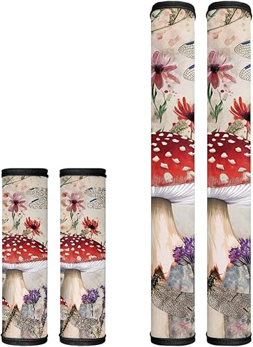 Miniatura 86 de Juego de 4 fundas protectoras de repuesto para manija de puerta de refrigerador con temática de té de la tarde para microondas, horno, refrigerador