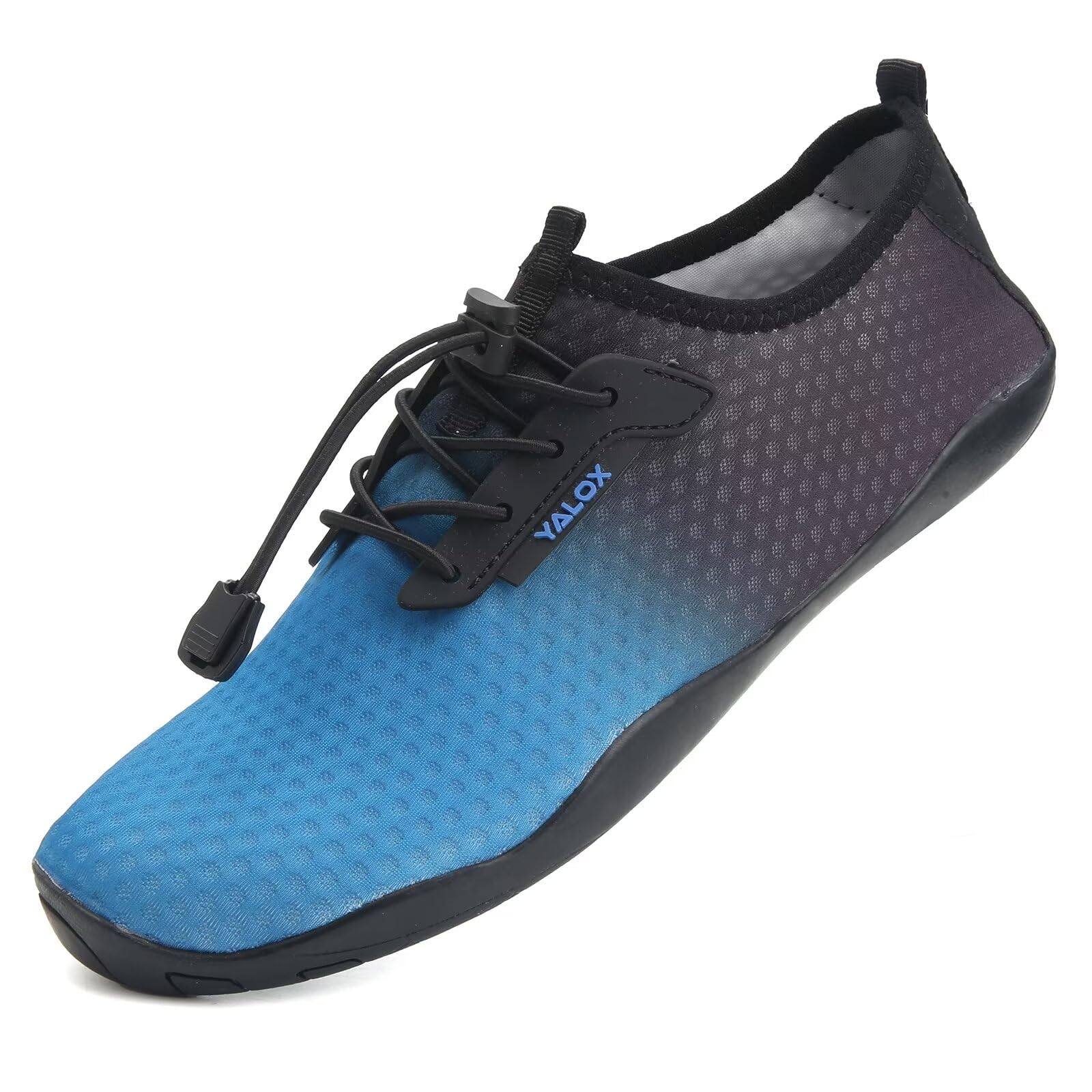 Water-Shoes-Mens-Womens Quick-Dry Barefoot-Swim Diving Shoes-Aqua-Socks for Yoga Climbing Beach Surf Fitness(TY03/Black Blue,42EU)