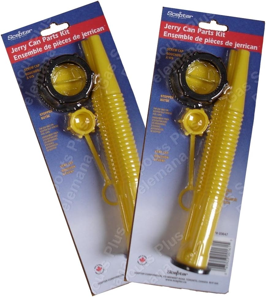 Scepter 2 PCS SPOUT KITS #03647 Gas Can Parts Kit for 5 Gallon Gasoline Jugs