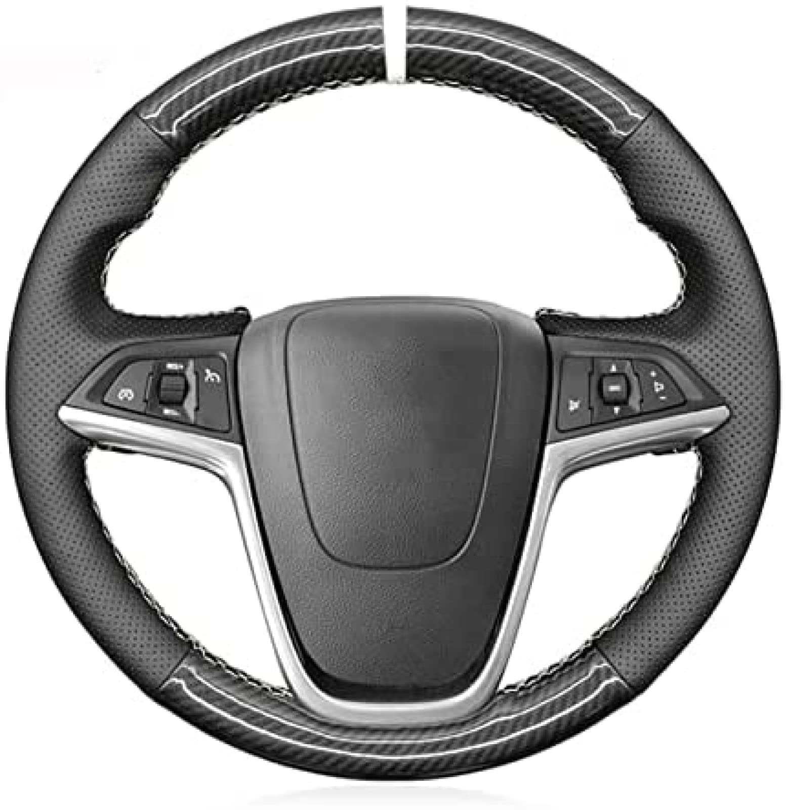 abrupt Pokrowiec na kierownicę samochodu Buick Encore Cascada Verano 2013-2019, pokrowiec na kierownicę samochodu, oddychający, odporny na zużycie, pokrowce na kierownicę akcesoria do wnętrza samochodu