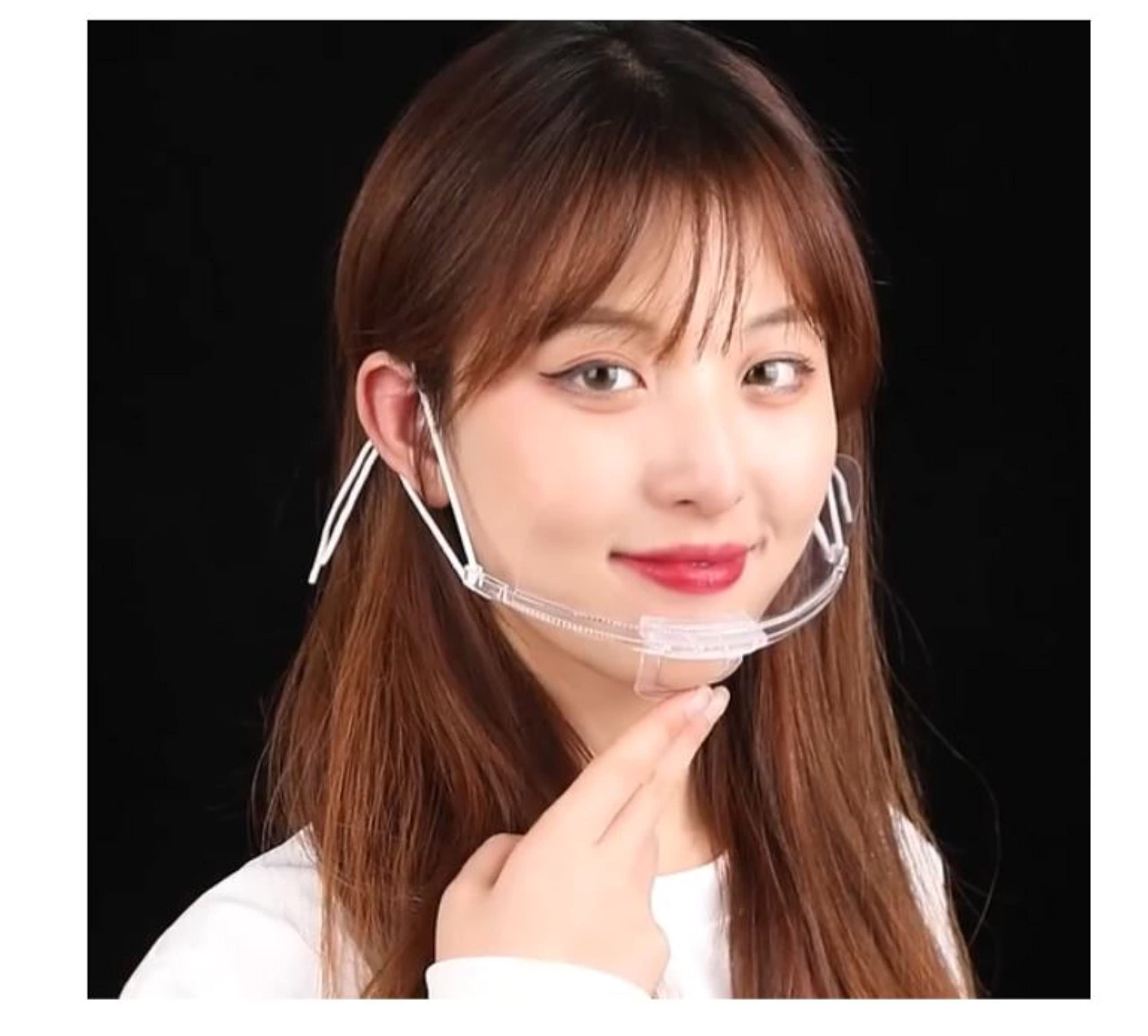 Lot de 20 visières de protection pour le visage avec sangle élastique réglable en PVC Transparent
