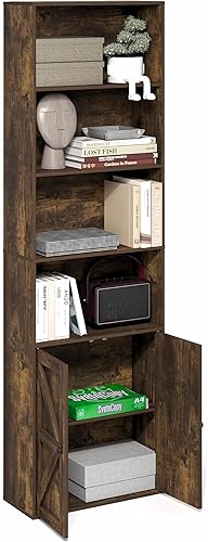 Miniatura 7 de Furinno Jaya Simply Home Librería abierta de 6 niveles, roble francés