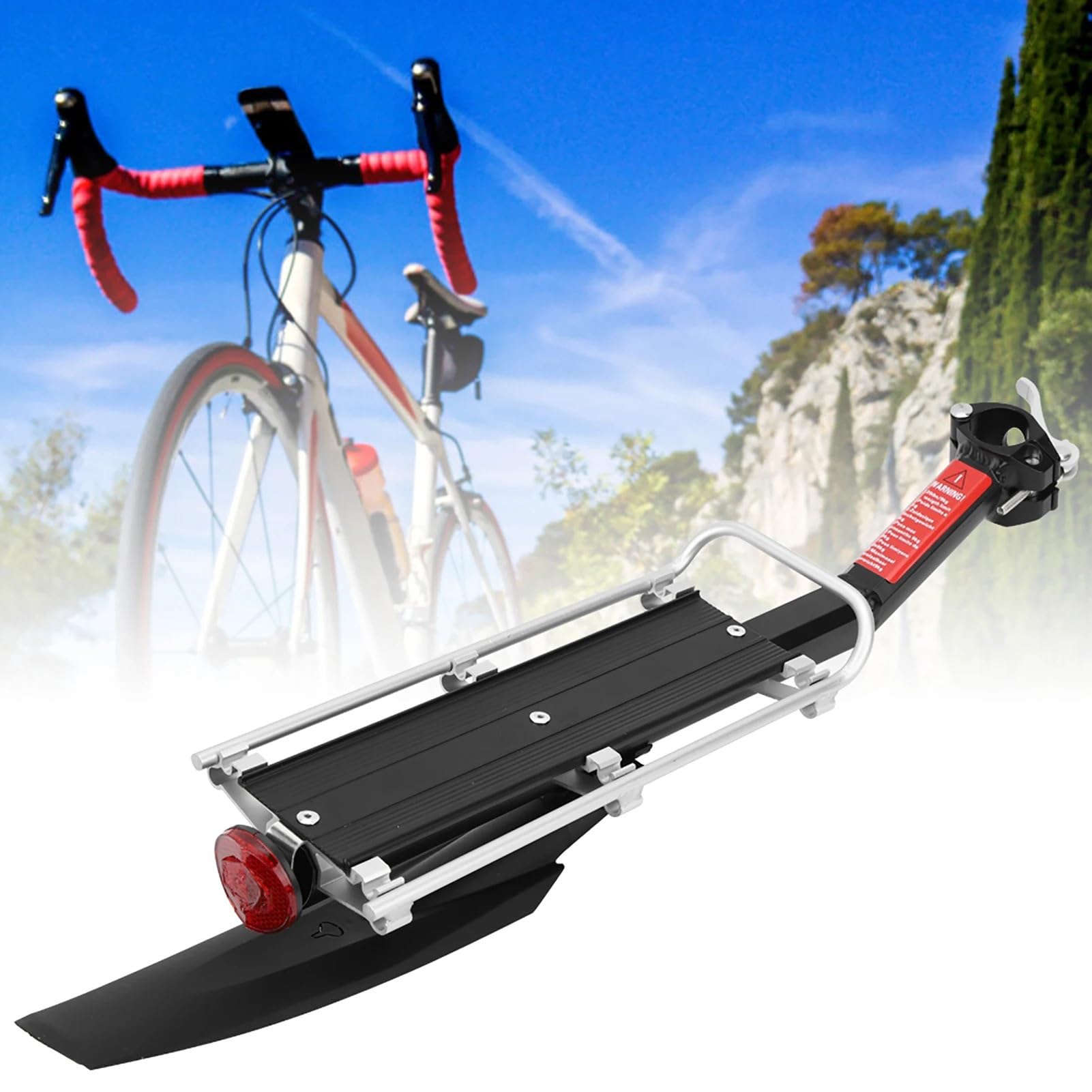 uchwyty na rowery Bagażnik rowerowy Bagażnik tylny rowerowy Mocowanie na sztycę Szybki demontaż Aluminiowy bagażnik Bagażnik tylny rowerowy Podpórka rowerowa