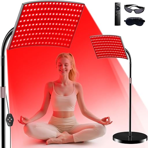 Red Light Therapy for Body Face Infrared Light Therapy for Body with 660nm & 850nm Near Infrared LED Red Light Therapy Large Panel at Home Protective Glasses for Home Use, Gift for Women Girl