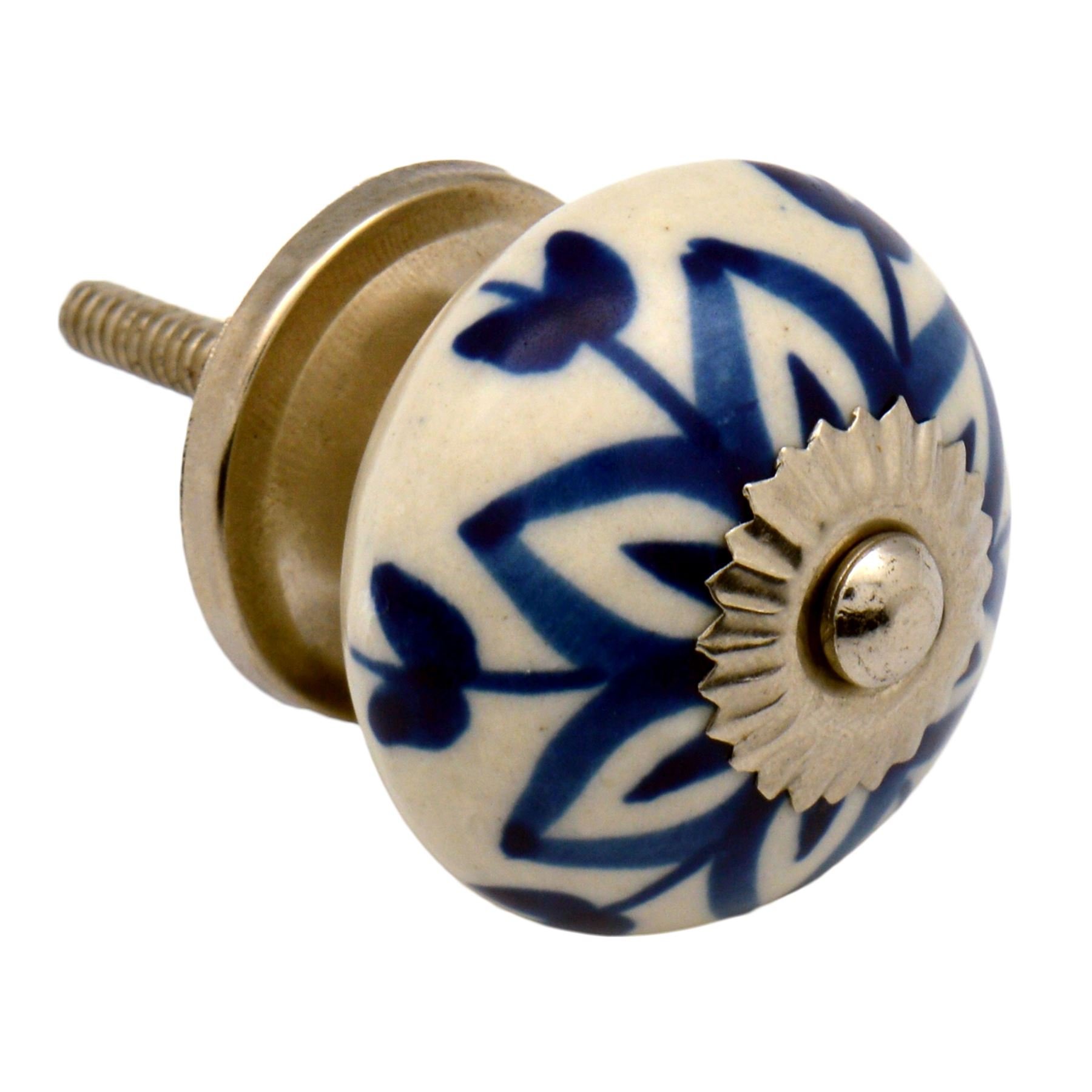 Nicola Spring Ceramic Cabinet Knob - Navy