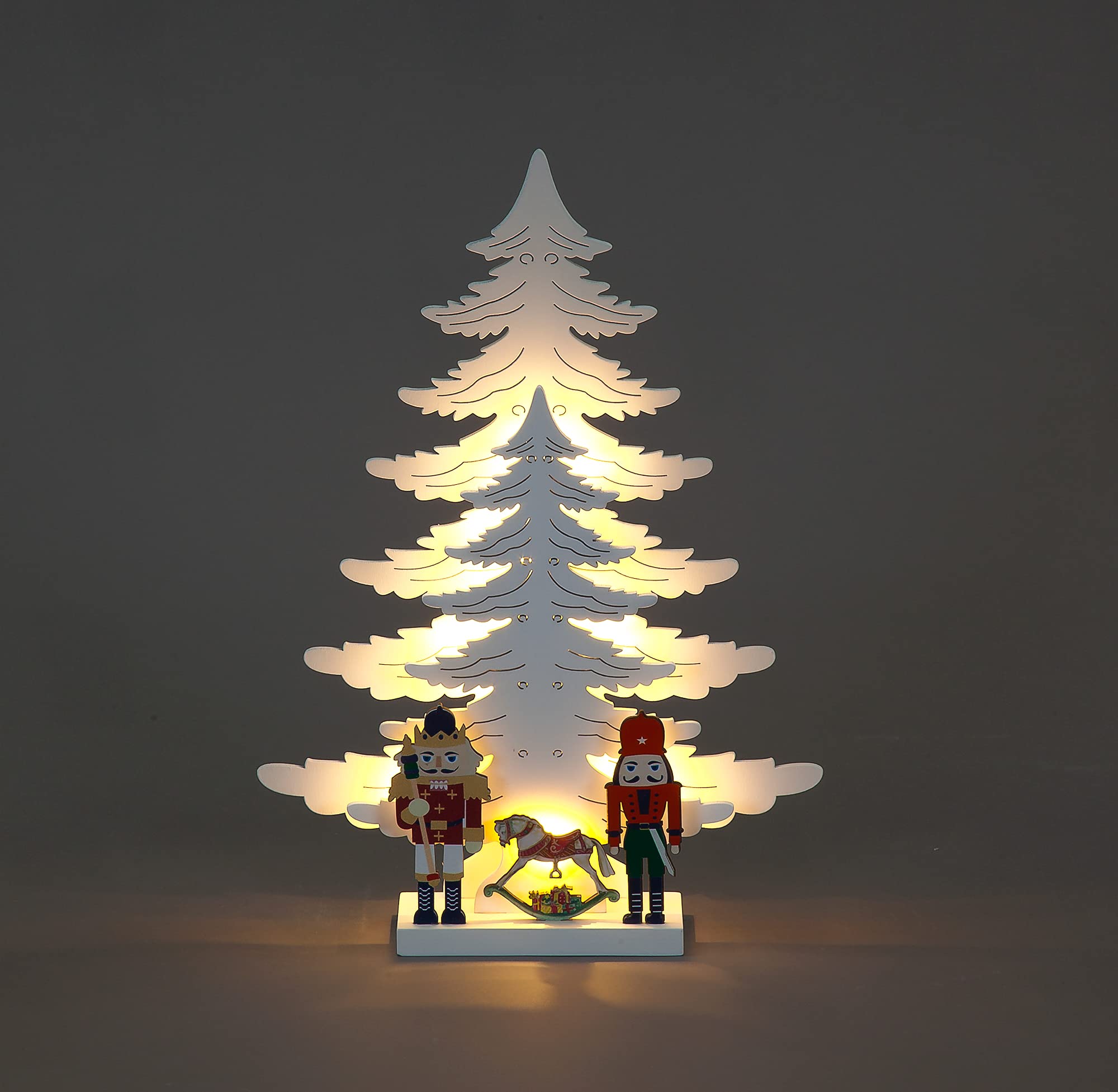 Sapins de Noël en bois lumineux pour réchauffer votre salon en hiver