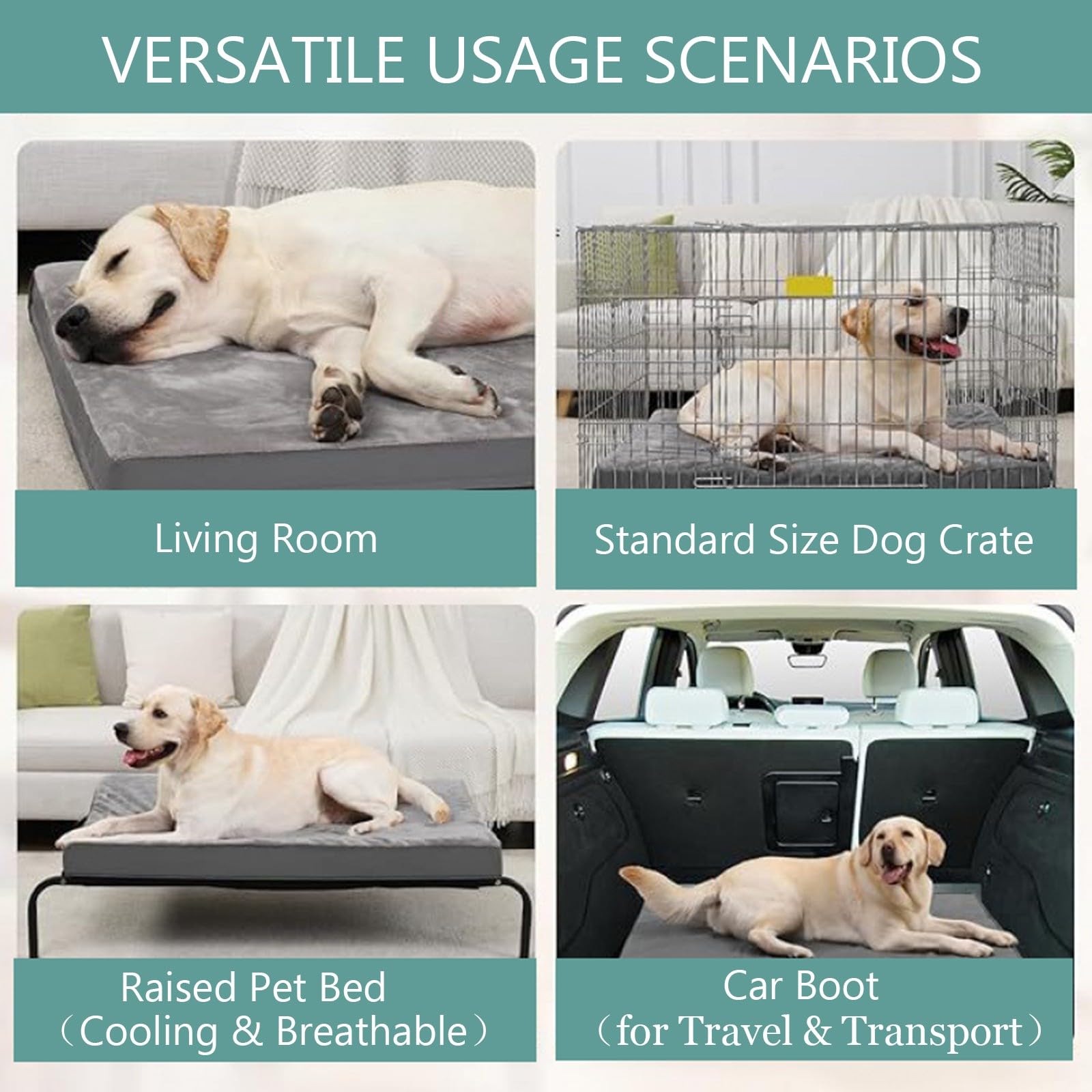 Hundebett OrthopäDisches Hundekopfkissen Waschbar Hundekissen Doppelseitig Hund Decke Hundebett Mit Polstern Weich Hundeplatz Anti-Haar Hunde Bett Ganzjahres UnzerstöRbar Hundesofa(Grey 1,91x68x7cm)