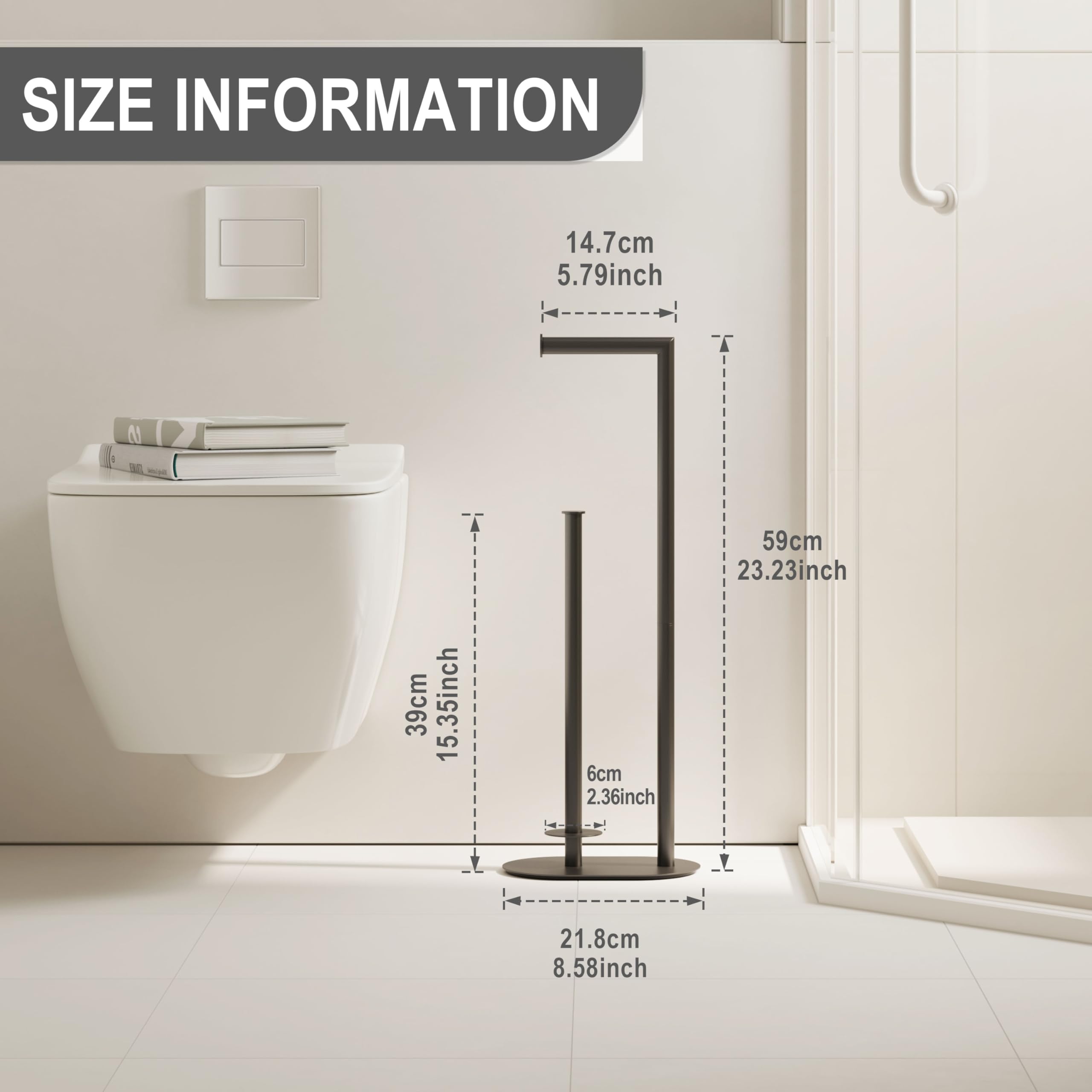 Black Toilet Paper Holder is Crafted from Premium Metal Material,ensuring it Remains Rust-Proof and Durable Over Years of use. — Amazon image 4