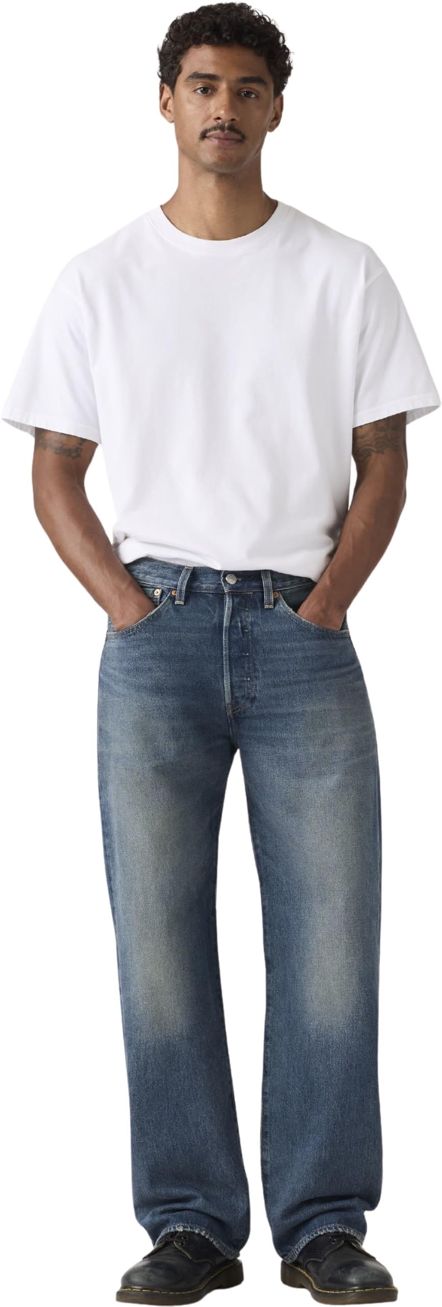Levi's Men's Wild Raptor - Medium Wash Jeans 501 Mid Rise, Loose Fit, Blue (Wild Raptor), W32/L32