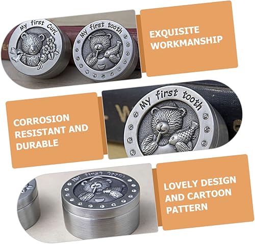 Miniatura 7 de Toddmomy Caja de almacenamiento de metal para coleccionar cumpleaños colección de dientes regalo para mis hijos baby shower para niños pequeños