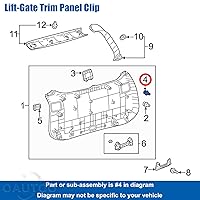 Vista 3 de OAUTOO Clip de retención de panel de ajuste 90467-09232 para Toyota Corolla Highlander Mirai Rav4 Tacoma Lexus ES es LS NX RX 2010-On