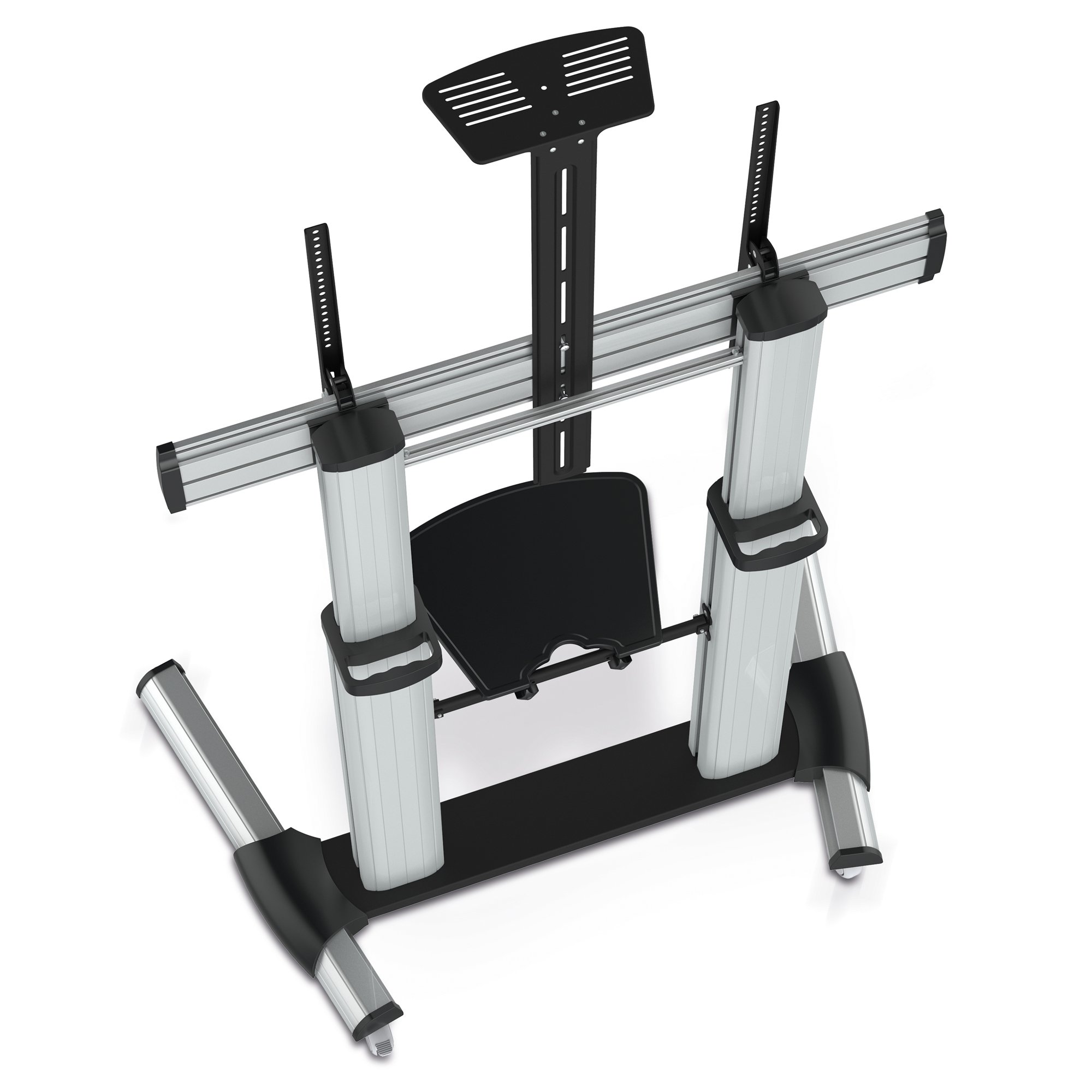 conecto TV Ständer Standfuß rollbar 55-100 Zoll für viele Fernseher/Monitore I Mit Rollen höhenverstellbar/schwenkbar I Modell LM-FS03G